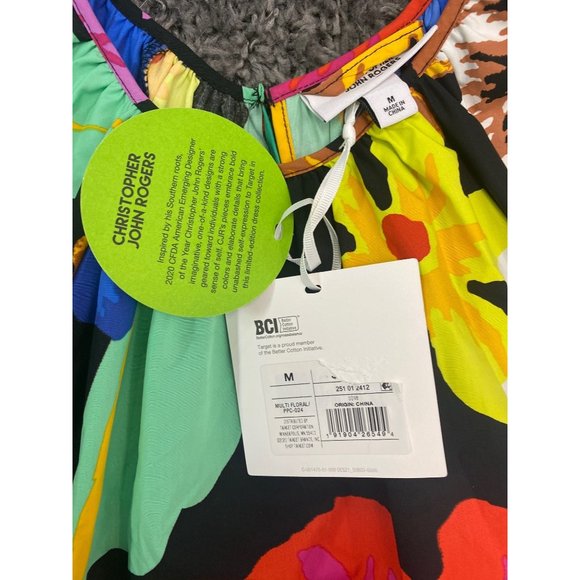 NWT Christopher John Rogers x Target Floral Puff Sleeve Dress High Low Large - Picture 8 of 15